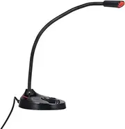 F12 USB Gooseneck Microphone Desktop Omnidirectional Capacitive Microphone Meeting Gaming Microphone for PC Laptop Black One Size