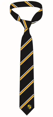 Snr Black and Yellow Tie With Logo