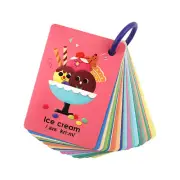 ALPHABET FLASH CARDS Colourful Fun Pictures Lower Upper ABC Kids Flashcard ring