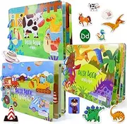 Peeokuo 3 Pack Montessori Busy Book for Toddlers 3+, Kindergarten/Prek/Preschool Learning Activities, Autism Sensory Book, Quiet Activity Book, Educational Toys Learning Materials for Kids Ages 3-5