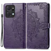 For Honor X7a 4G/Play 40 Plus 5G Phone Shell Case Stand Wallet Embossed Mandala Pattern Cover