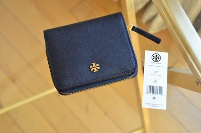 Tory Burch Emerson Zip Around Mini Wallet IN TORY NAVY