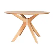 Milford 120cm 4 Seater Round Dining Table - Oak