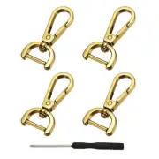 Detachable Snap Hook, 5/8 Inch Swivel Clasp for Purse (4 Pack, Gold)