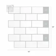 Tic Tac Tiles® Peel & Stick Self Adhesive Backsplash Tile in Subway Designs