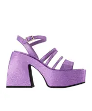 Nodaleto Bulla Chibi Glitter-Detailed Sandals 39 Purple