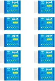Tombow Pencil Eraser ippo Dark Pencil for Elementary School and Lower Grades, Blue, 10 pcs JHA-011AAZ