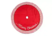 Christmas Tree Skirt 48 Inch Fleece Tree Skirt Red Merry Christmas Holiday Time