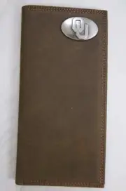 ZEP-PRO NCAA Oklahoma Sooners Crazy Horse Leather Roper WALLET ONLY NO BOX