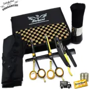NEW SALON HAIR CUTTING THINNING SCISSORS & RAZOR BARBER SHEARS HAIRDRESSING KIT