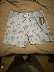 Mad Pelican XL Scratchy Palms Jeremiah's Trunk Shorts - Vapor Blue