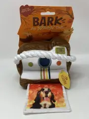 Bark Box Fallaroid Camera Autumn Tail Dog Toy Squeaky Crinkle Polaroid Fluff