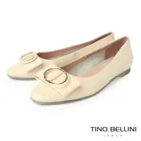 在飛比找momo購物網優惠-【TINO BELLINI 貝里尼】法式優雅圓環飾蝴蝶結牛皮
