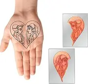 (Arpita Mehandi) Mehandi Design Helper tool for Groom and Bride Design in Hart Shape for Wedding