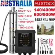 3" Screw Solar Water Pump Deep Well Submersible Bore Hole Pump MPPT Controller