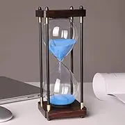 Hourglass Sand Timer 60 Minutes, Decorative Sandglass Clock, Modern Hour Glass Timers for Men & Women, Time Management Tools for Classroom Kitchen Home Office Desk Decor (Blue 60min)