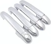 BPVMVLKCFG Car Door Handle Cover Trim Set Fit for Hyundai Fit for Elantra Fit for Avante HD 2007 2008 2009 2010 Sedan Scratch Proof ABS Car Styling Accessories Car Door Handle(Metallic Silver 4pcs)