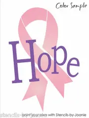 8" Pink Ribbon Stencil Hope Cancer Awareness Courage DIY Horse Parade Signs