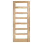 Corinthian 2340 x 920 x 35mm Internal Door White Oak Moda Clear Glass AMODG15 - 920mm