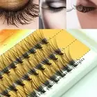 Long Natural False Eyelashes Individual Eye Lashes Soft Faux Mink Hair C Curl