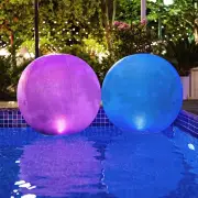 TIALLY Floating Pool Lights Solar Powered - 16" Full Moon Inflatable Led Lights