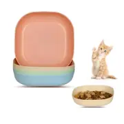Cat Food Bowl Set, 6 inch Wide Shallow Cat Bowl for Relief Whisker Fatigue,Sm...
