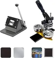 5x5cm Square Fridge Magnets Badge Maker Machine DIY Photo Refrigerator Sticker Magnet Press Machine+Paper Cutter+100pcs Materials