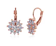 Rose Gold Zircon Ear Buckle Earrings