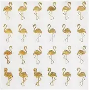 Harman Flamingo Gold Foil Cocktail Beverage Paper Napkins, 20-ct