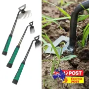 1 Set Steel Hand Weeder Rake Weeding Weed Remover Puller Manual Tool Garden AU
