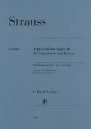 Eight Poems Op. 10 Low Voice and Piano Book Richard Strauss NEW 051481460
