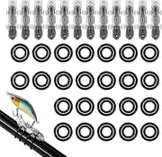 12pcs Lure Magnetic Automatic Hooker, Fishing Hook Keeper with 2 Sizes Rubber Rings Magnetic Fishing Hook Holder Accessories (Transparent)