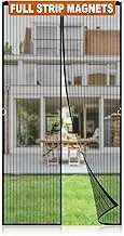 LCYY.TG Magnetic Screen Door Mesh, Easy Install, Heavy Duty Fiberglass,Self Sealing Door Screen for Single Door Size 32 x 82 Inch, Screen Door Size 34 x 83 Inch