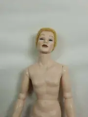 Heidi Ott #XKM03 Dollhouse Miniature Adult Male 6" Nude Man with wig