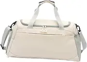 Oshhni Gym Bag Portable Tote Bag Travel Duffle Bag for Yoga Workout Camping Travel Trip, Beige