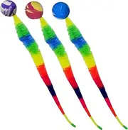 Cat Ball Toy - Bouncy Interactive Ball for Cat | Bouncy Ball with Tail Cat Toys, Ball Toy for Cats, Colorful Bouncy Balls Cat Toy