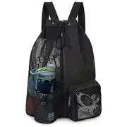 Swim Bag Mesh Drawstring Backpack for Swimming Gym and Workout Gear