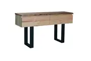 MD Nancy Solid Timber Metal Leg 2 Drawer Console Table