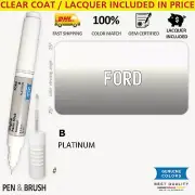 B Touch Up Paint for Ford Gray # PLATINUM Pen Stick Scratch Chip Fix Brush Repai