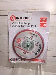 Intertool 6" Hook And Loop Disc Sander Backing Pad