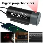 Bedside alarm clock, bedroom projection alarm clock, digital clock with 180° rot