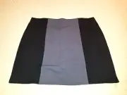 NWT Womens Skirt-ANN TAYLOR LOFT-black/gray rayon stretch Ponte knit pull-on-XL