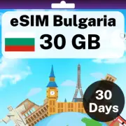 eSIM Bulgaria - 30 GB - 30 Days - Travel eSIM | QR code activation