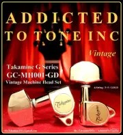Takamine G Series Vintage Machine Head Set / NOS / GC-MH001-GD / Gold / 6 String