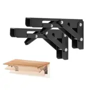 2 Pack 18 Inch Wall Mounted Folding Shelf Brackets Metal Floating Shelf Brackets