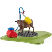 25pc Schleich Happy Cow Wash Animal Action Figure Kids Toy Fun Play Set 3-8y