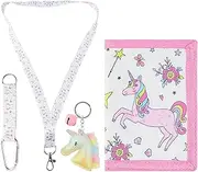 [GmeDhc] Children's Neck Pouch with Key Ring and Lanyard for Boys and Girls, a, Fashion