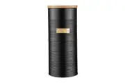 Wooden Top Pasta Storage Canister (Black) - 2.5 Litre