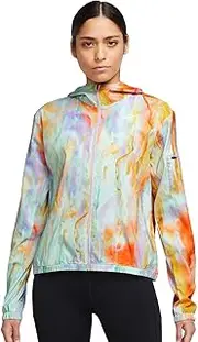[Nike] Women's Lightweight Packable Full Zip Running Jacket (Small, Multi-Color)