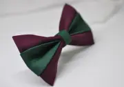 Burgundy Red and Emerald Green Cotton Bow tie for Men / Boy Kids / Baby Toddler